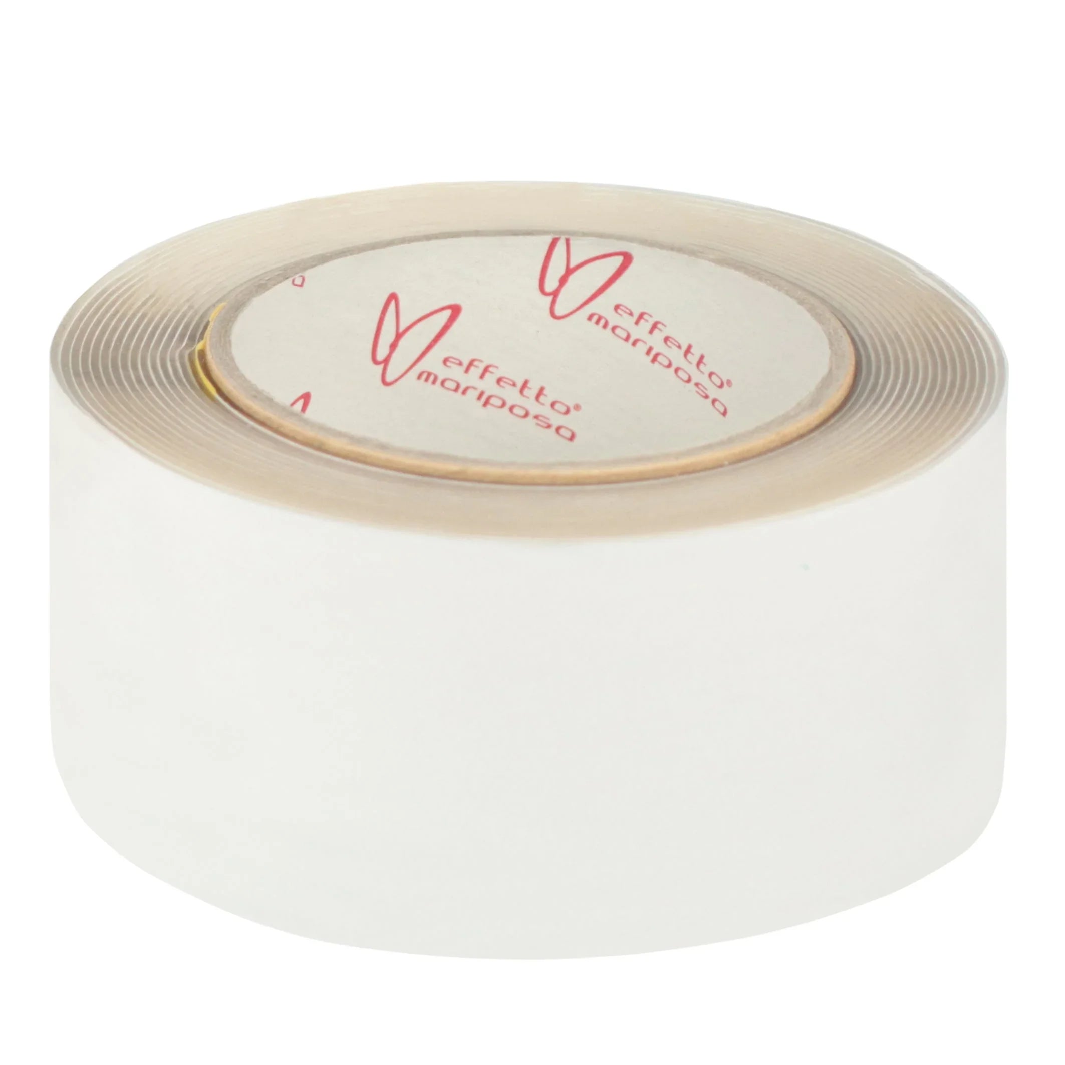 Clear protective bike frame tape roll on white background