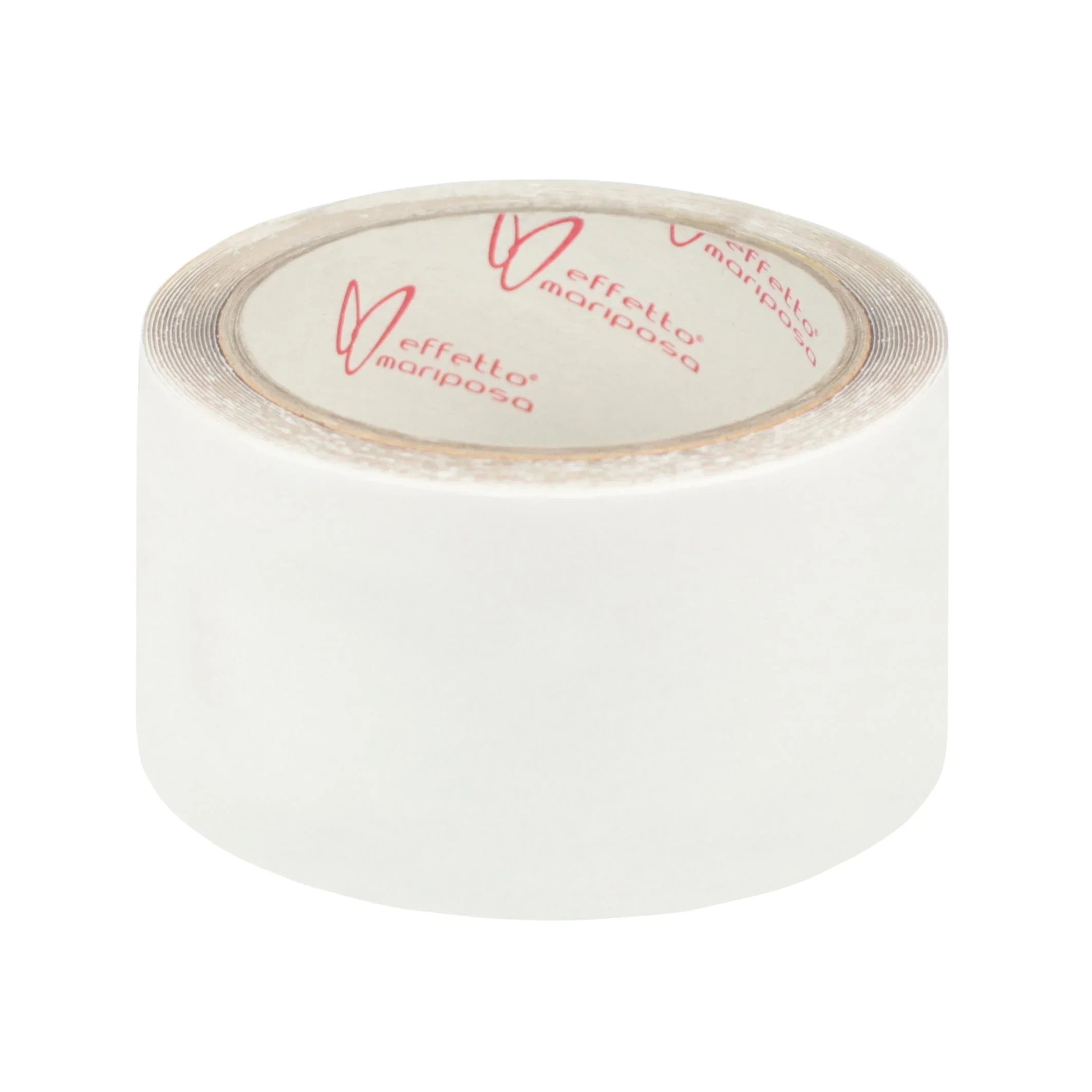 Clear protective film tape roll for bike frame shielding, white background